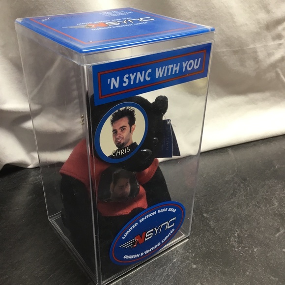 *NSYNC Chris “Limited Edition Rare Bear” and Display Case - Picture 2 of 4